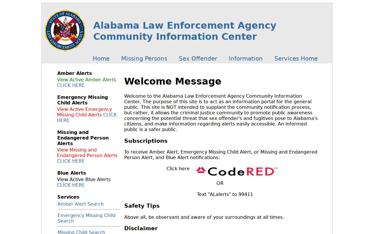 Marengo County arrest records ALEA Community Information Center