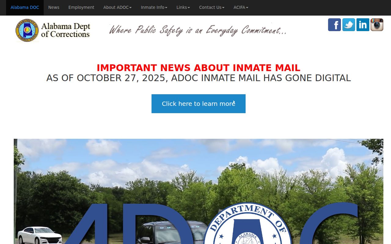 Marengo County inmate state custody resource from Alabama Corrections
