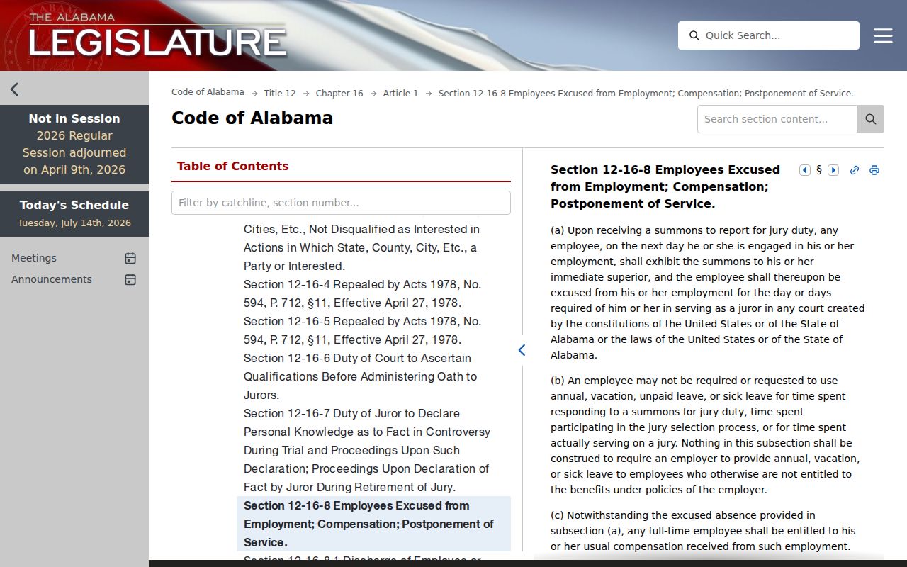 Marengo County warrant record context and Alabama juror compensation law